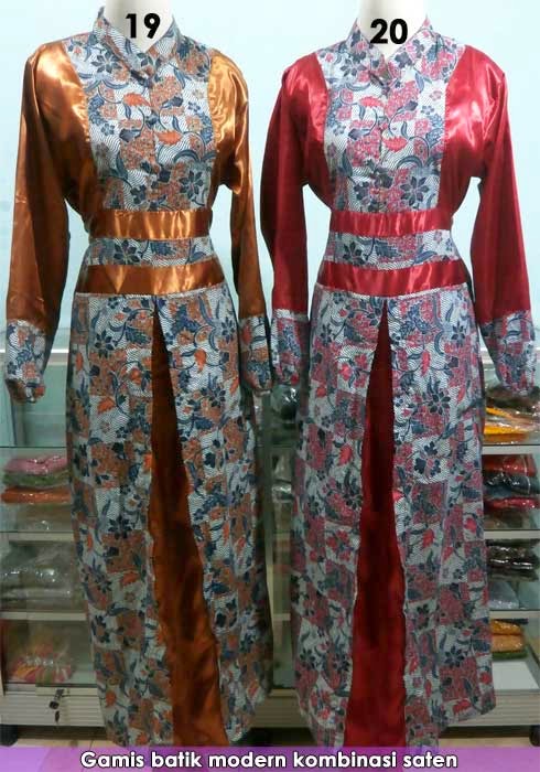  gamis  batik  kombinasi modern  model  terbaru 19 20 BATIK  KUTHO